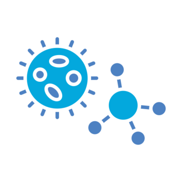 Biohazard and microbial cleanup icon